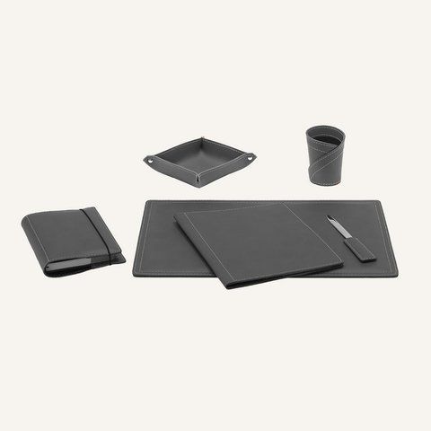 Leather Office Set Limaс - Ascanio 6 Grey