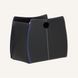 Leather Magazine Rack with Blue Edge Trim Limaс - Vanda Color Dark Brown
