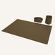 Genuine Leather Desk Set Limaс - Qulux Quartz Brown