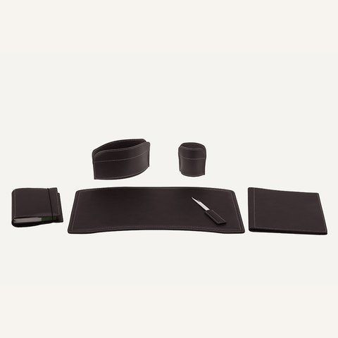 Leather Office Set Limaс - Brando 6 Dark Brown