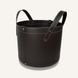 Round Leather Storage Basket Limaс - Tonda Mini Habita Dark Brown