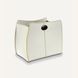 Leather Magazine Rack with Yellow Edge Trim Limaс - Vanda Color White