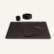 Maxi Regenerated Leather Desk Set Limaс - Ebe 5 Dark Brown