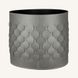 Woven Regenerated Leather Planter Limaс - Thanasis Grey Taupe