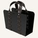 Steel and Leather Magazine Rack Limaс - L Bag 02 Dark Brown