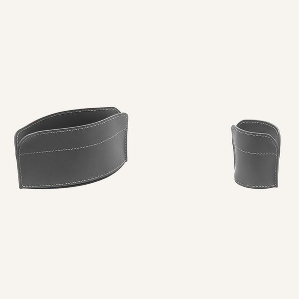 Maxi Regenerated Leather Desk Set Limaс - Ebe 4 Grey