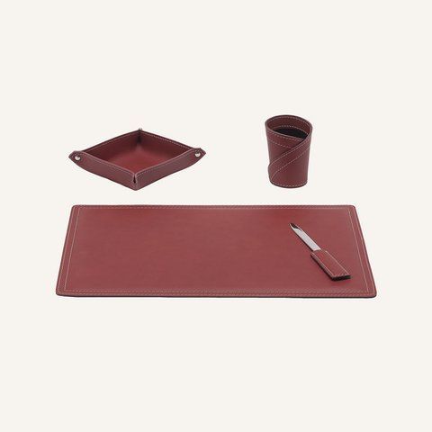 Leather Office Set Limaс - Ascanio 4 Bordeaux