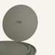 Round Leather Tray Limaс - Clizia Light Grey